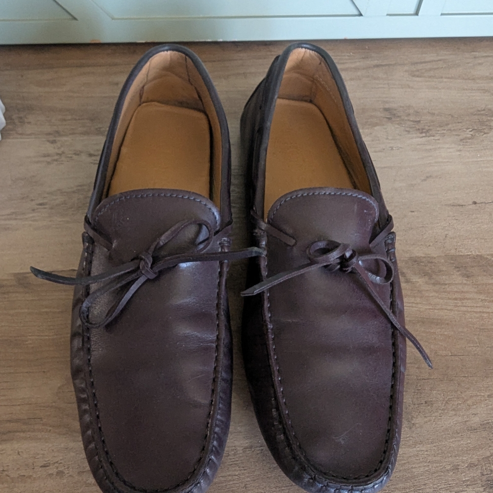Tod's Dark Brown Leather Driving Loafers - Picture 5 of 12